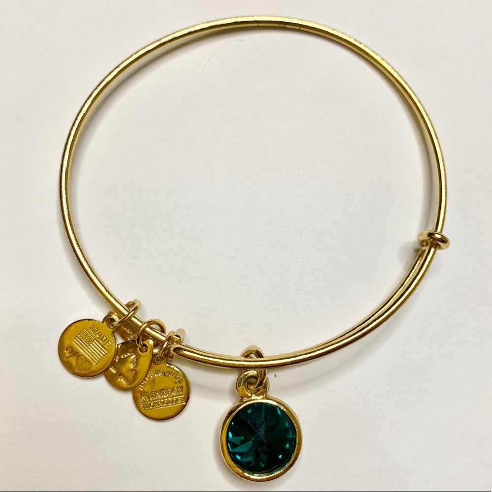 Alex and ani bracelet emerald birthstone